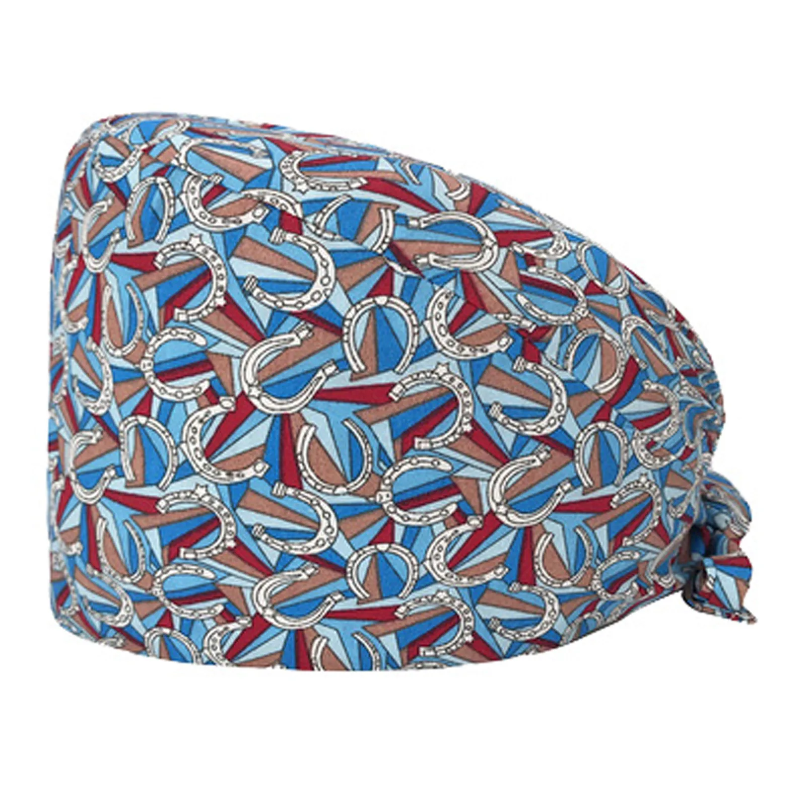 

Hot Adjustable scrubs women Unisex Printing Cotton Scrub Hat Beauty Salon Working Caps Nurse Hat Elastic Nurse Accessories