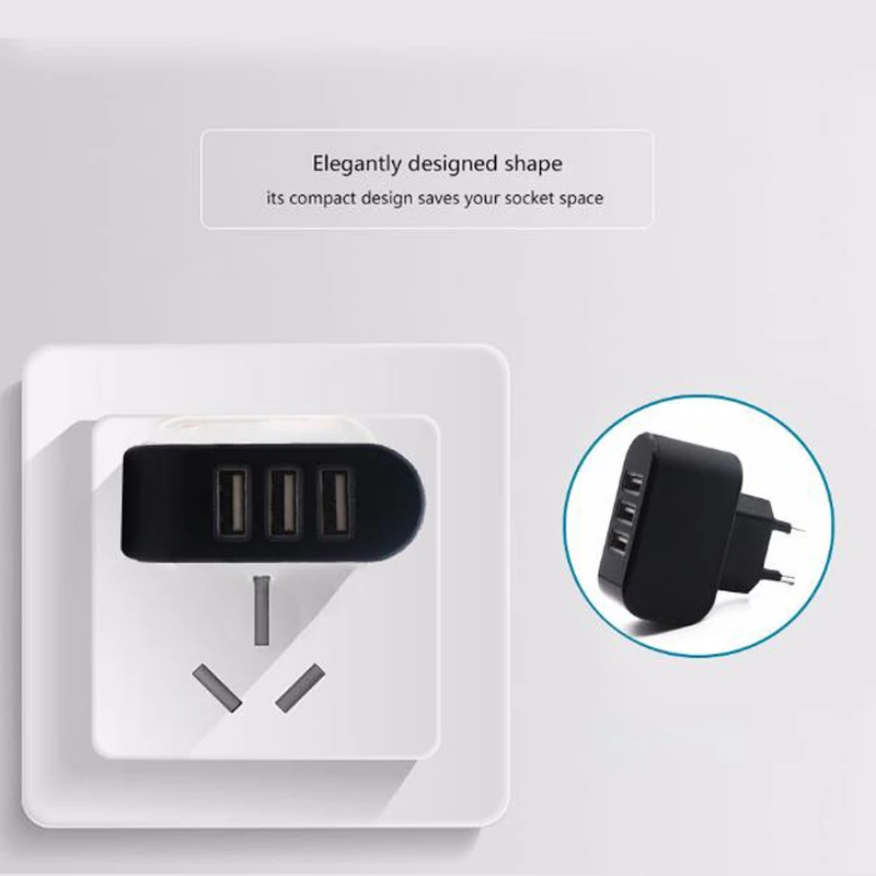 5V 3.1A 3 порта USB настенное зарядное устройство адаптер Портативный Смарт мобильный