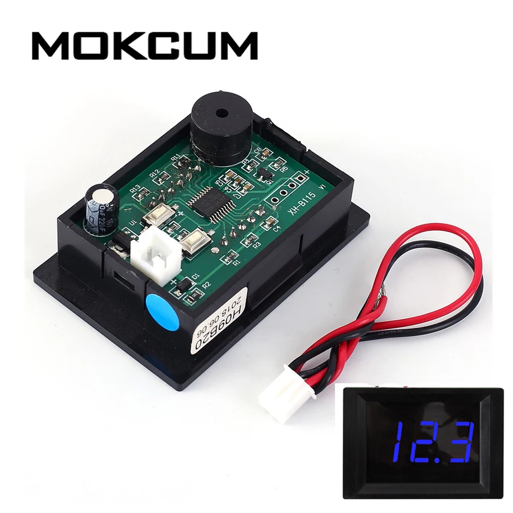 Цифровой вольтметр измеритель напряжения 5 В 12 24 постоянного тока 4-50 в с синим