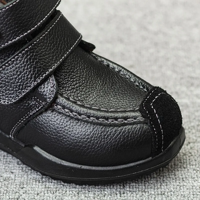 

Winter Boys Boots Warm Fur Kids Snow Boot Fashion Waterproof Shoes Genuine Leather Children Sport Ankle Boots Plush Martin Boot