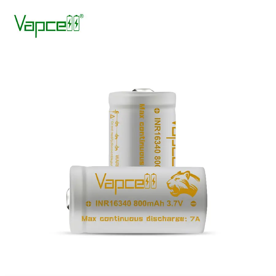 Бесплатная доставка 1 шт Vapcell 16340 800mah 7A высокой емкости RCR123A 3 7 v литий ионный