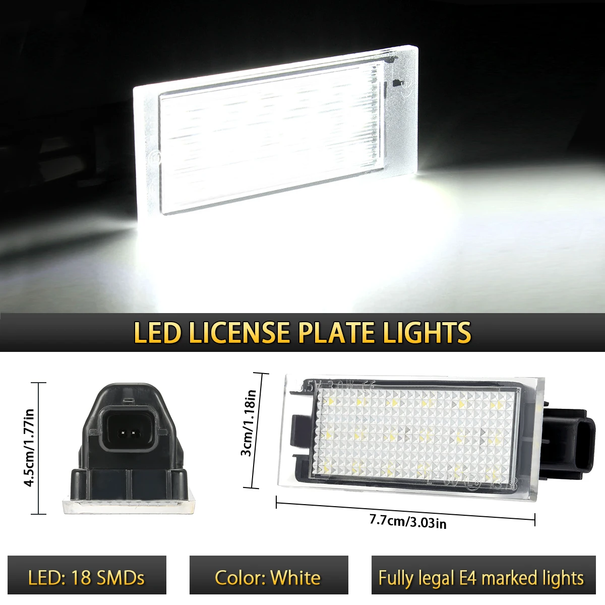 2 шт. без ошибок 12 В светодиодный номерной знак белый свет для Renault Megane Clio Laguna 3