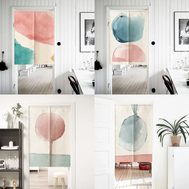 Занавески на двери в скандинавском стиле пылезащитные перегородки для кухни