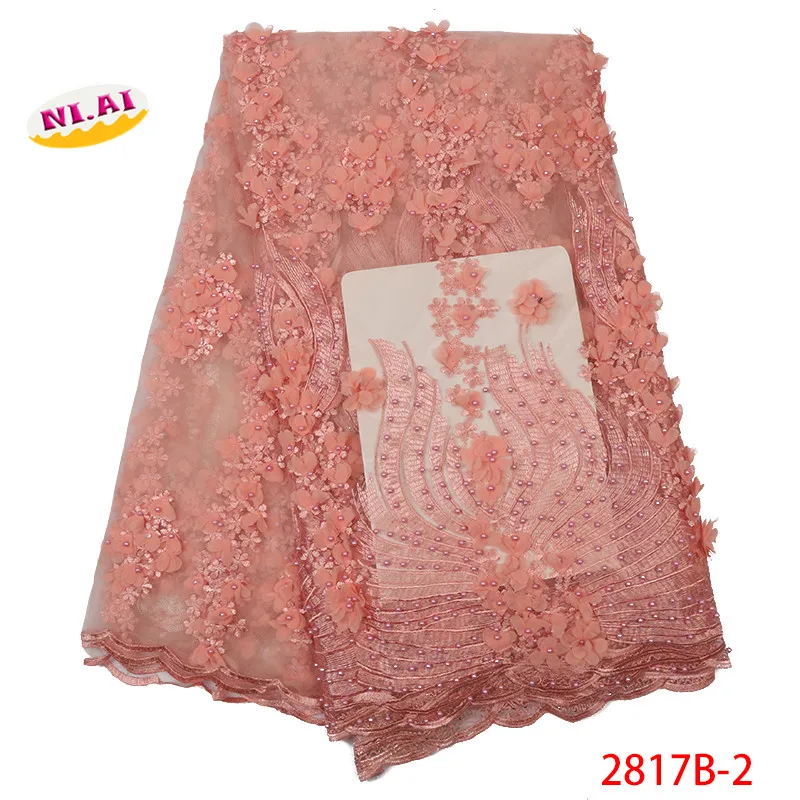 3d вышивка африканская тюль сетка кружевная ткань с бисером высокое качество