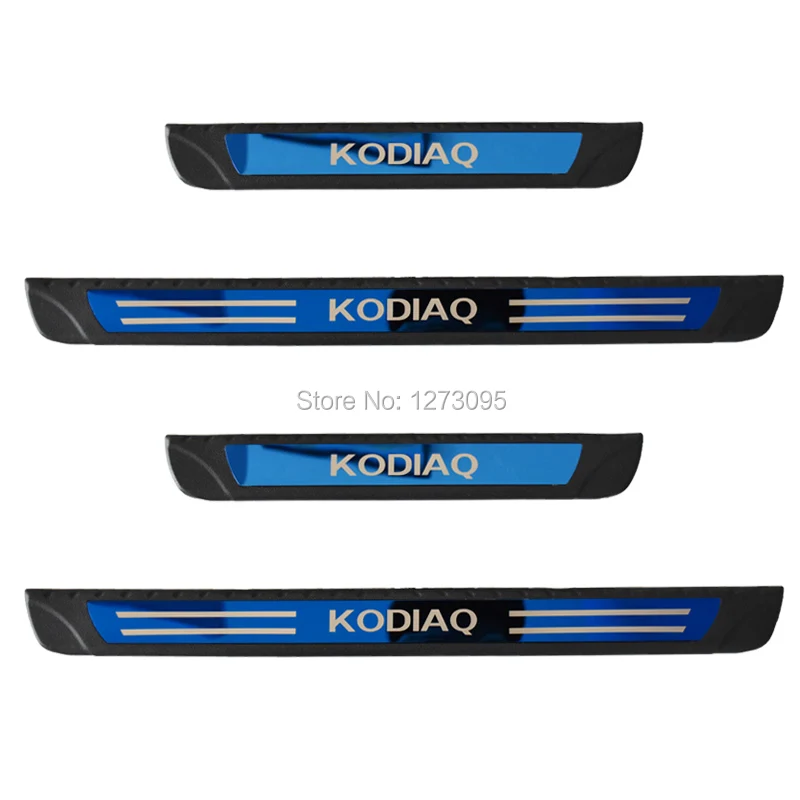 

For Skoda Kodiaq 2016 2017 2018 2019 2020 Accessories Car Door Sill Cover Trim Anti-Scuff Plate Threshold Pedal Exterior Scuff