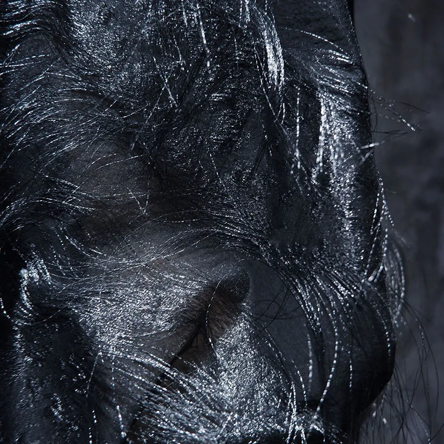 

Silver silk jacquard designer creative fabric