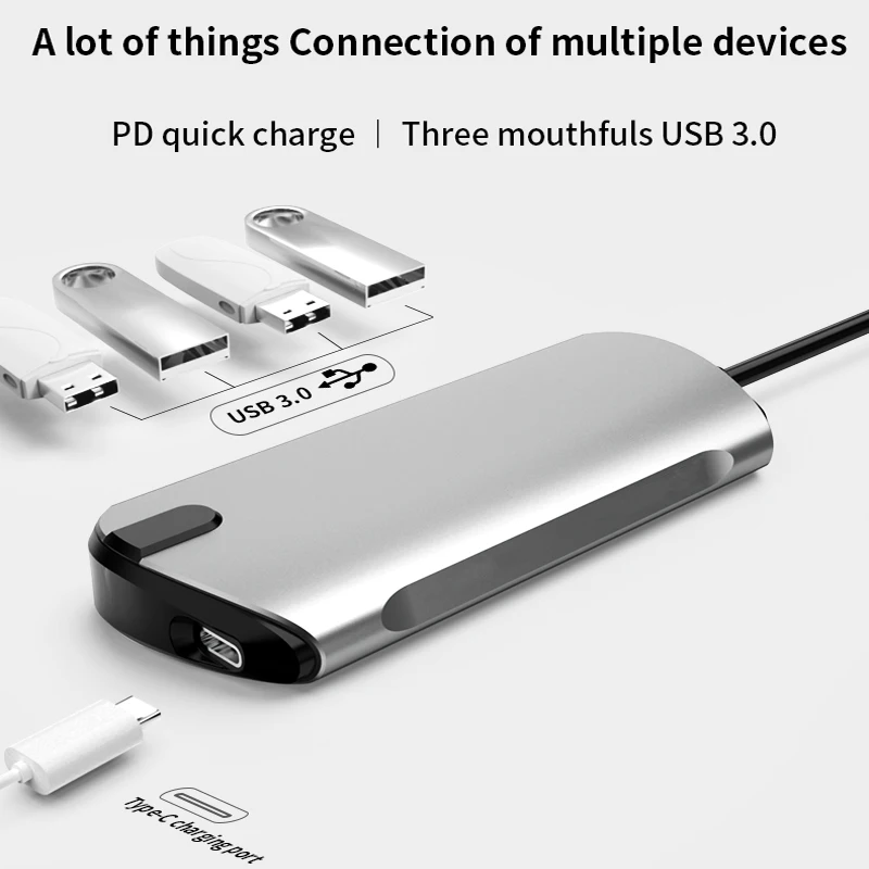 5-In-1 USB Hub to Type C Data With 5-Port 3.0 USB-C PD Charging 4K Display for s Notebooks Phone | Компьютеры и офис