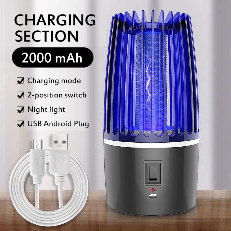 Led Mosquito Killer Lamp UV Night Light USB Electric Photocatalytic Repellent Trap Pest LED | Лампы и освещение