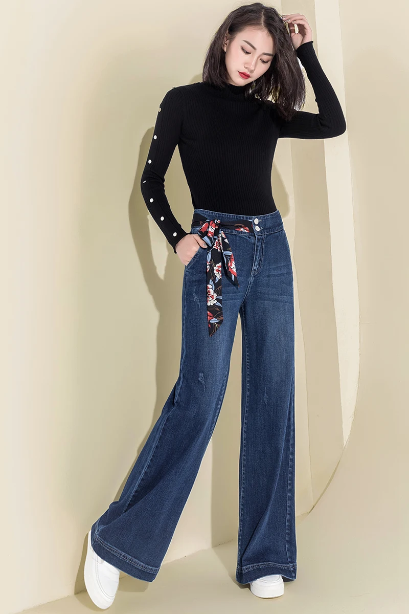 Джинсовые широкие брюки с высокой талией хлопковые винтажные мешковатые