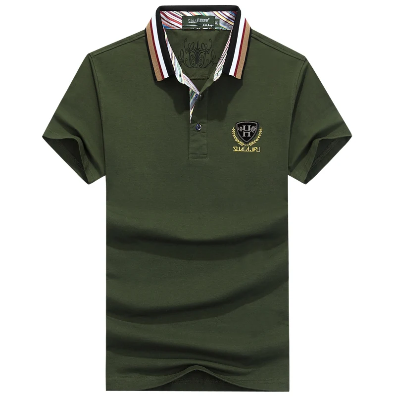 Классическая брендовая мужская рубашка поло из хлопка 95% с надписью для гольфа