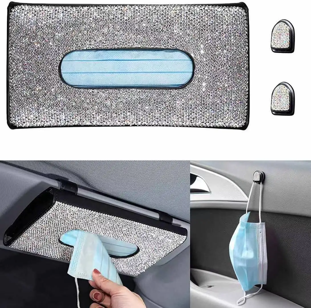 

Visor Mask Holder Shiny Visor Tissue Box Car Mask Hook