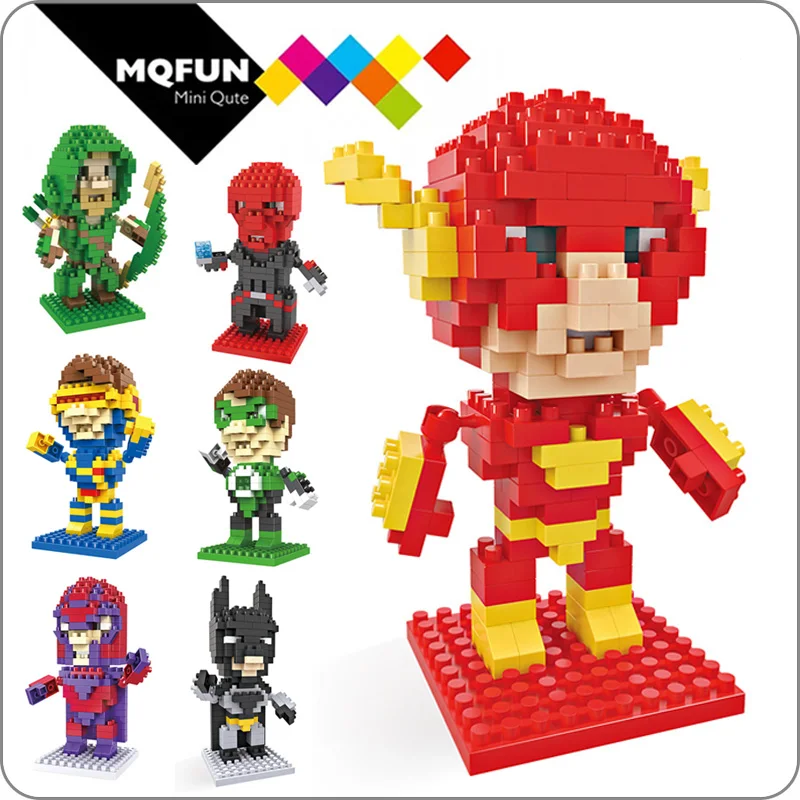 Hsanhe Marvel DC super hero вспышка Бэтмен x men Зеленый Фонарь фигурки обучающая игрушка