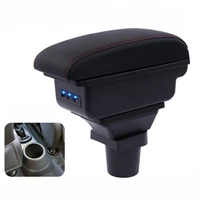 for chevrolet spark armrest box central store content box car styling decoration accessory with cup holder usb