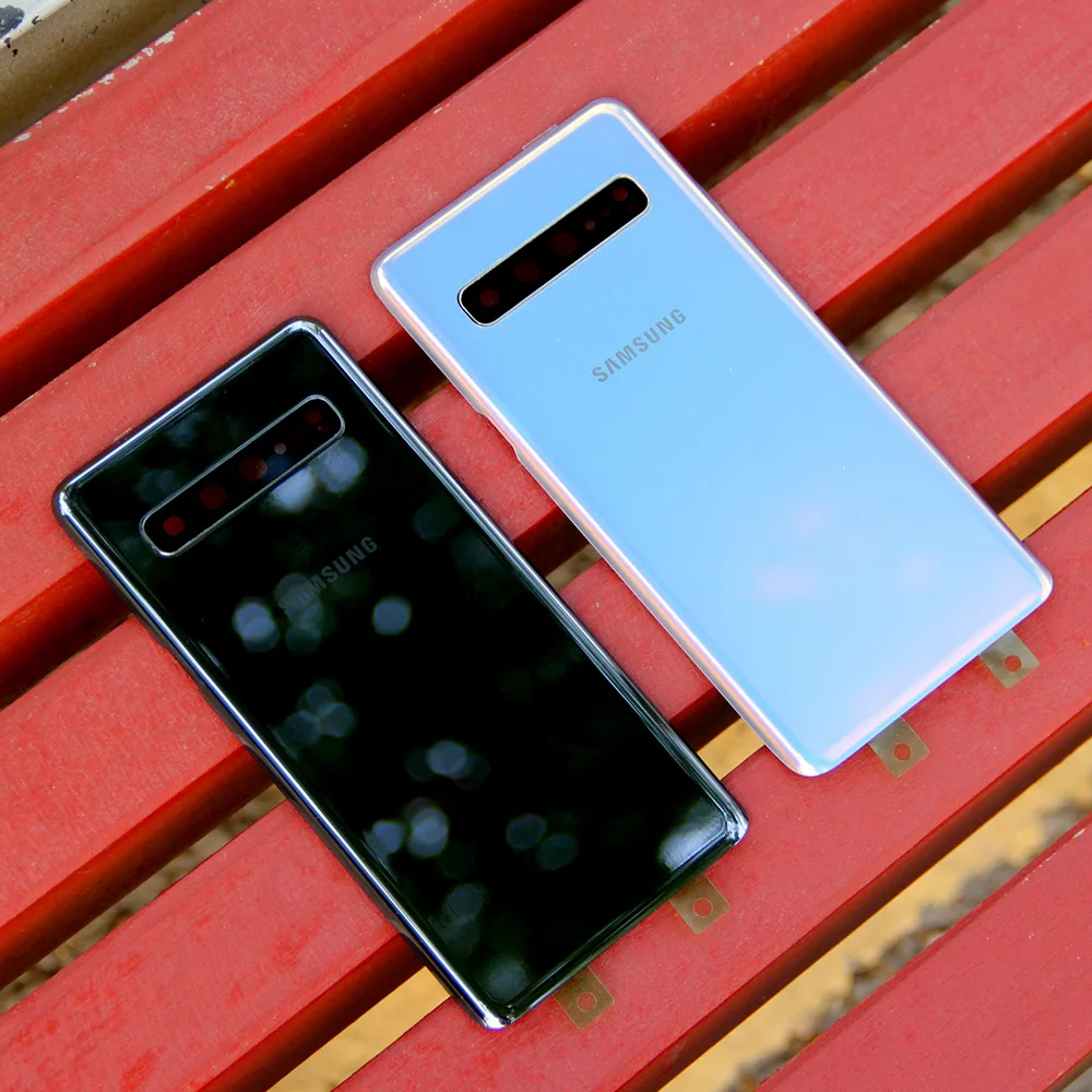 for samsung galaxy s10 5g version g977 sm g977f battery back cover door housing repair parts ear camera glass lens frame free global shipping