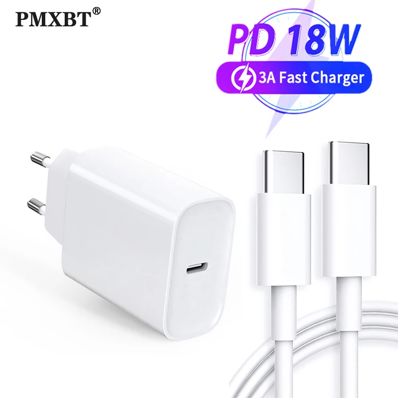

PD Charger 18W QC4.0 3.0 Quick Charge USB Type C Travel Wall Charger For iPhone Samsung Mobile Phone Fast Charging USB-C Adapter