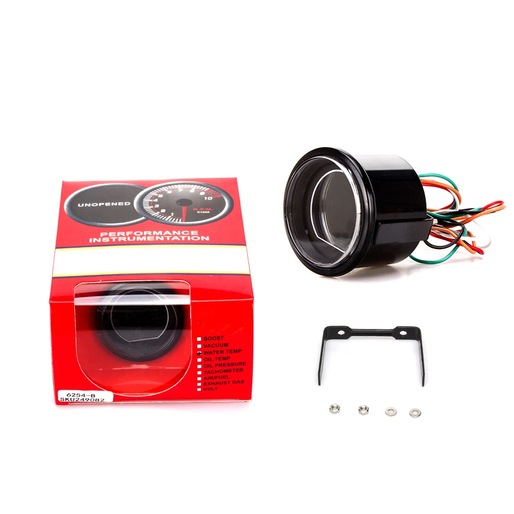 Универсальный 2 &quot52 мм Воздушный датчик соотношения топлива авто синий/красный