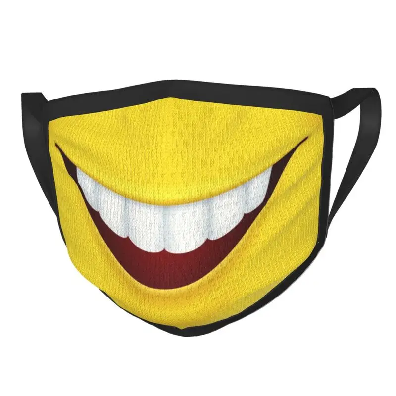 

Funny Smiley Face Mask Adult Dustproof Happy Smiling Mask Protection Respirator Reusable Mouth Muffle