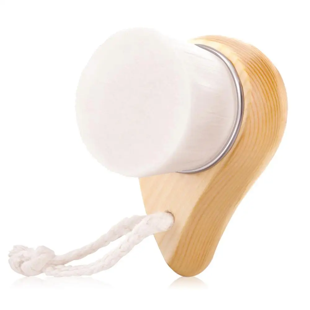 

Wood Handle Soft Face Wash Brush Deep Cleaning Care Facial Mild Fiber Wool Cleansing the Skin Scrub Clean Bodys Treatment Tool