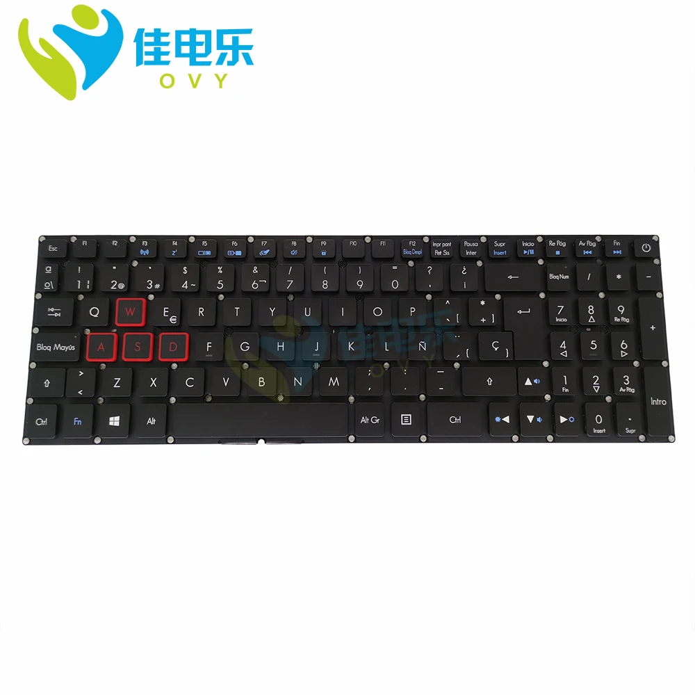 Клавиатура с подсветкой OVY SP для Acer Aspire VX 15 VX5-591G 500Q 5024 VX5-591G-501G испанская ES LA черная