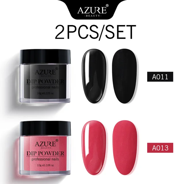 6 Azure beauty 2 шт./лот погружающийся порошок для нейл-арта блестящий порошок Блестящий Сияющий погружающийся порошок верхний гель Базовое покрытие натуральный сухой порошок для ногтей - Цвет: 6