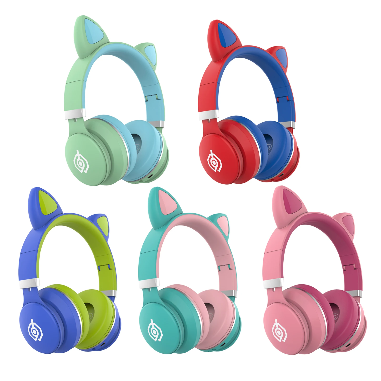 

Universal Luminous Cat Ear Cartoon Bluetooth Headset Headphones EarBuds