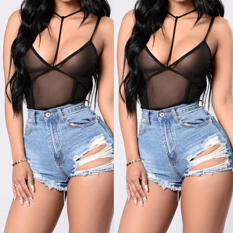 YELITE 2019 летняя пляжная одежда сетчатая ткань боди для женщин полый облегающий