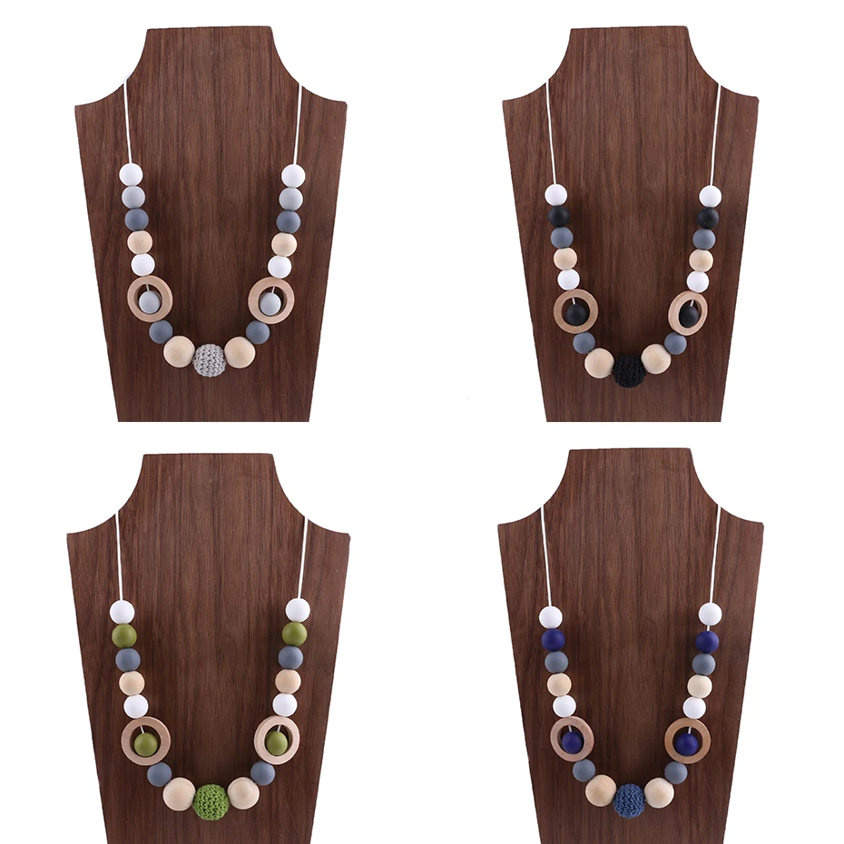 1 шт. ожерелье для прорезывания зубов детский Прорезыватель пищевой силикон