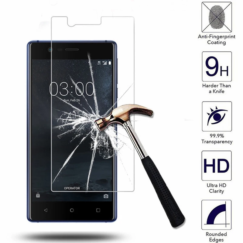 Защитное стекло для Nokia 2 закаленное 1 3 4 5 6 2017 2018 7 8 Защитная пленка телефона X XL X2 |