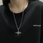 Хип-хоп Harajuku титановая сталь Bling Стразы планета подвеска ожерелья для женщин мужчин унисекс Вселенная цепочка ожерелье ювелирные изделия