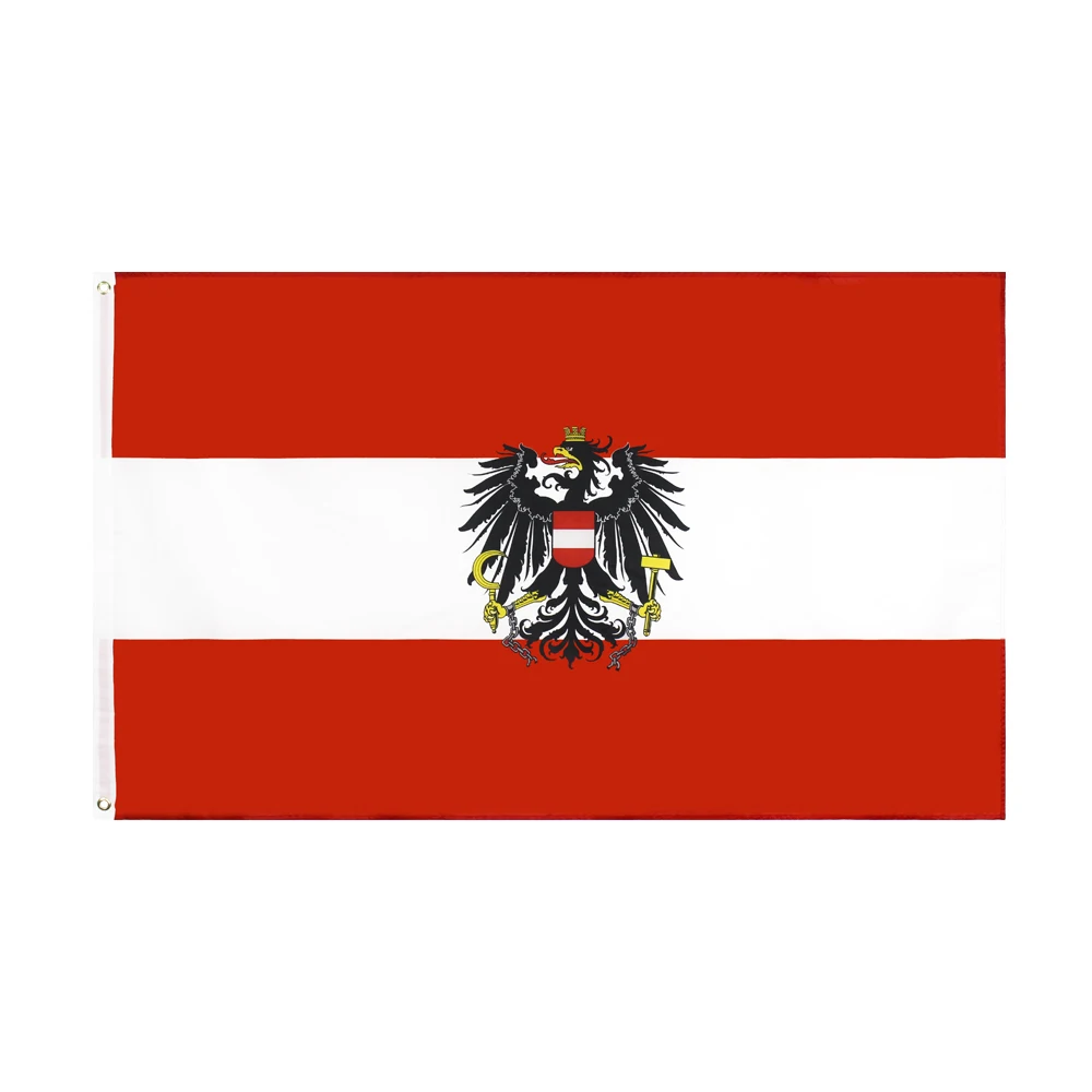 

XYFlag 90x150cm Percent Polyester Printed Austria Eagle Flag Decoration Banner Austrian Flag Austria Advertisement