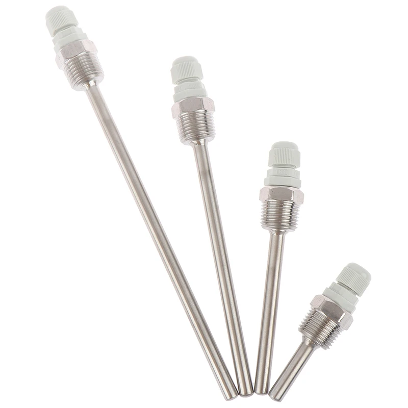 

50mm 100mm 150mm 200mm Stainless Steel Thermowell 1/2" NPT Threads For Temperature Sensors