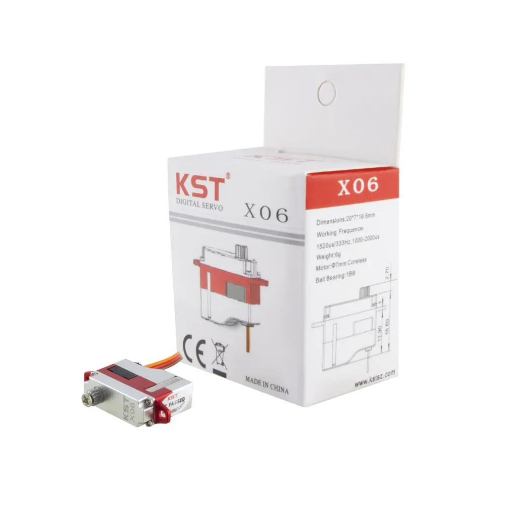 KST X06-servomotor para planeadores RC de alto rendimiento, 1,8 kg, HV, Micro engranaje de Metal Digital, planeadores RC-5
