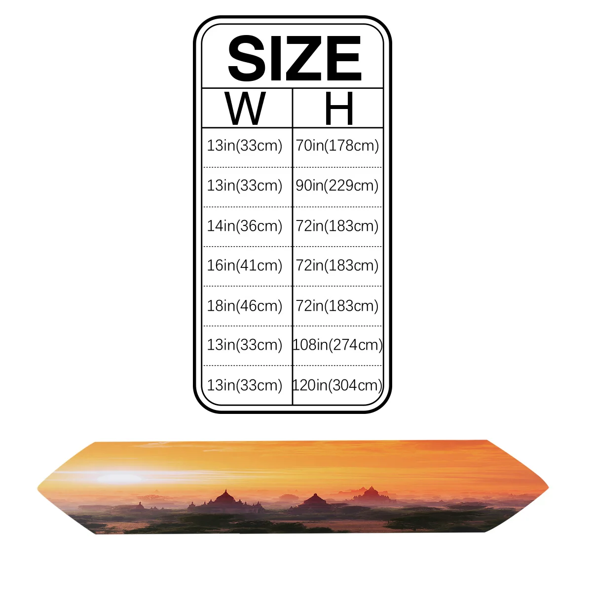 1 шт. закат религиозные места в Myanmar настольная дорожка для дома свадьбы банкета