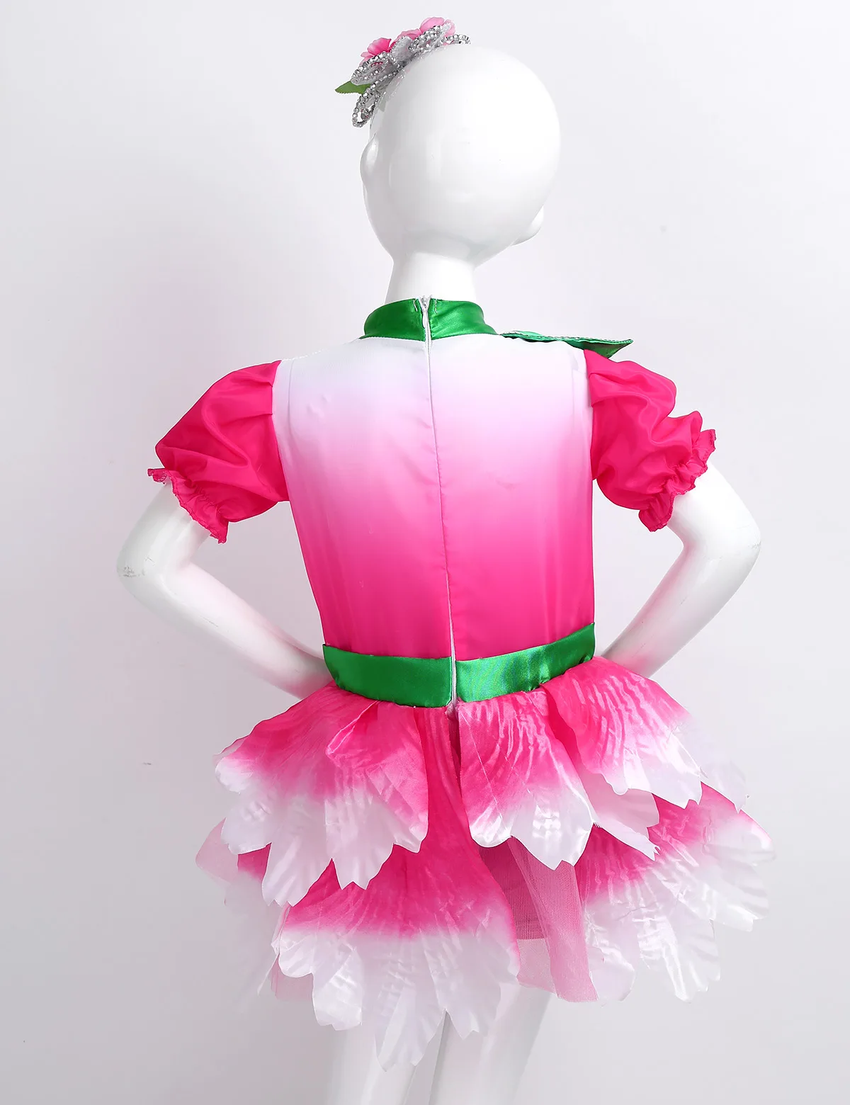 Детское Сетчатое балетное платье пачка с короткими рукавами и объемным цветком