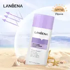Отбеливающий УФ-крем от солнца LANBENA, фиолетовый крем от солнца, SPF50 + PA +++, увлажняющий, освежающий, нежирный, для лица и всего тела, защита от солнца