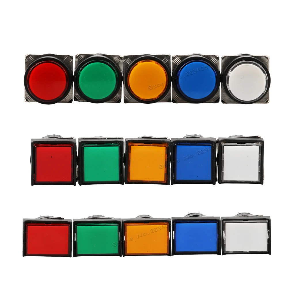Прямоугольная пусковая кнопка круглая прямоугольная 16 мм 1NO1NC 2NO2NC 3/6Pin