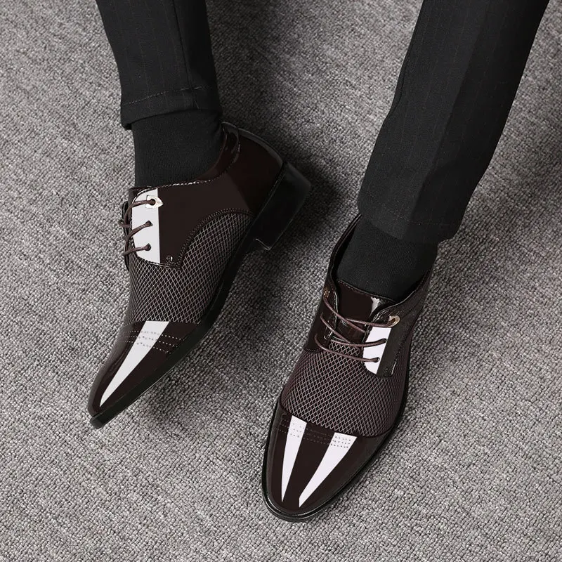 

Fashion Big Size Men Dress Shoes Quality Men Formal Shoes Men Business Oxford Shoes Brand Men Wedding Pointy Shoes 38-48