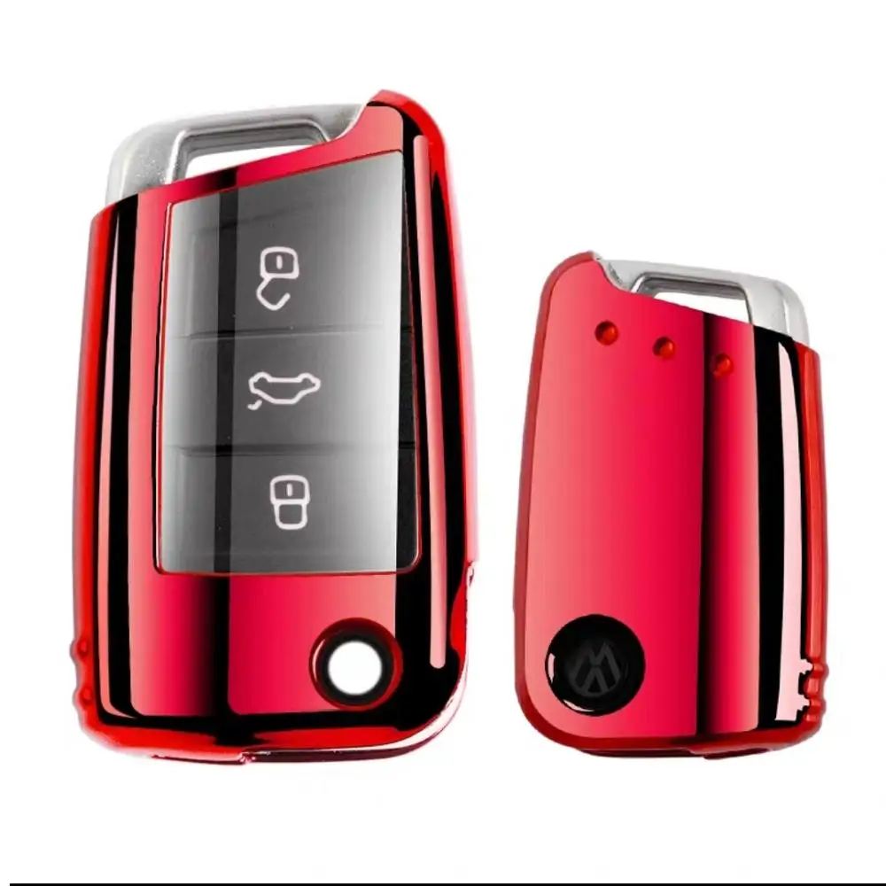 ТПУ чехол для автомобильного ключа с дистанционным управлением Volkswagen Golf 7 Mk7 Skoda