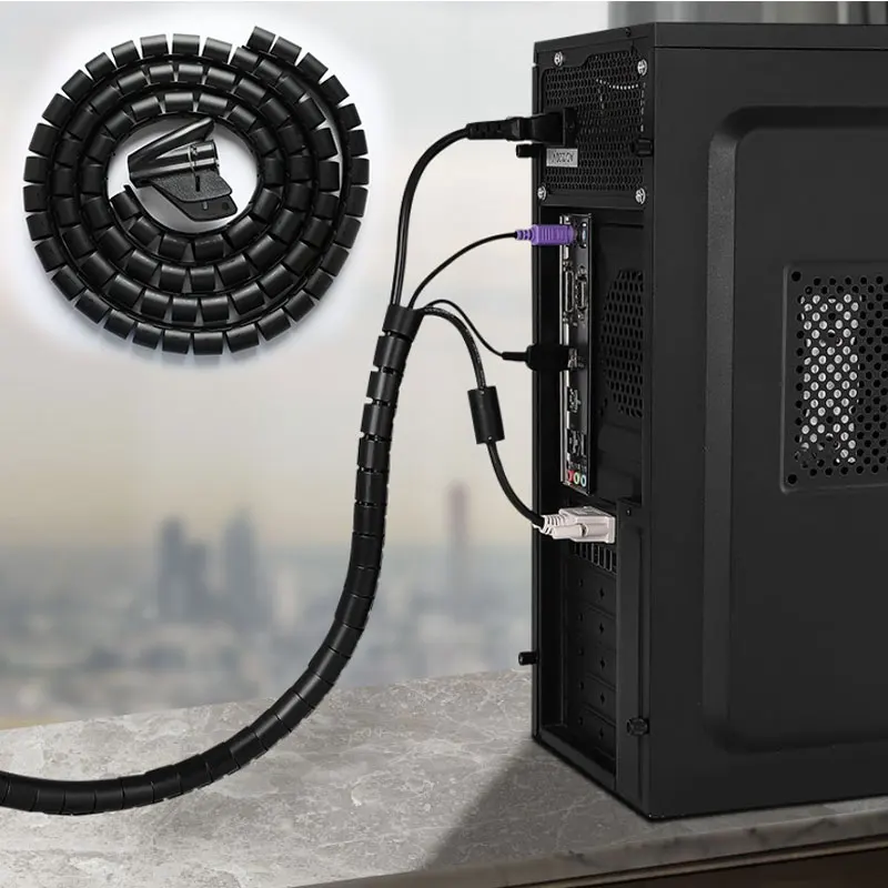 Органайзер для кабельной обмотки 4 вида спиральная трубка устройство намотки