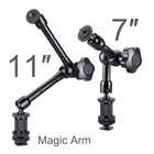 Металлический шарнирный зажим Magic Arm Super Clip для вспышки, ЖК-монитора, светодиодсветильник аксессуар для камеры DSLR SLR