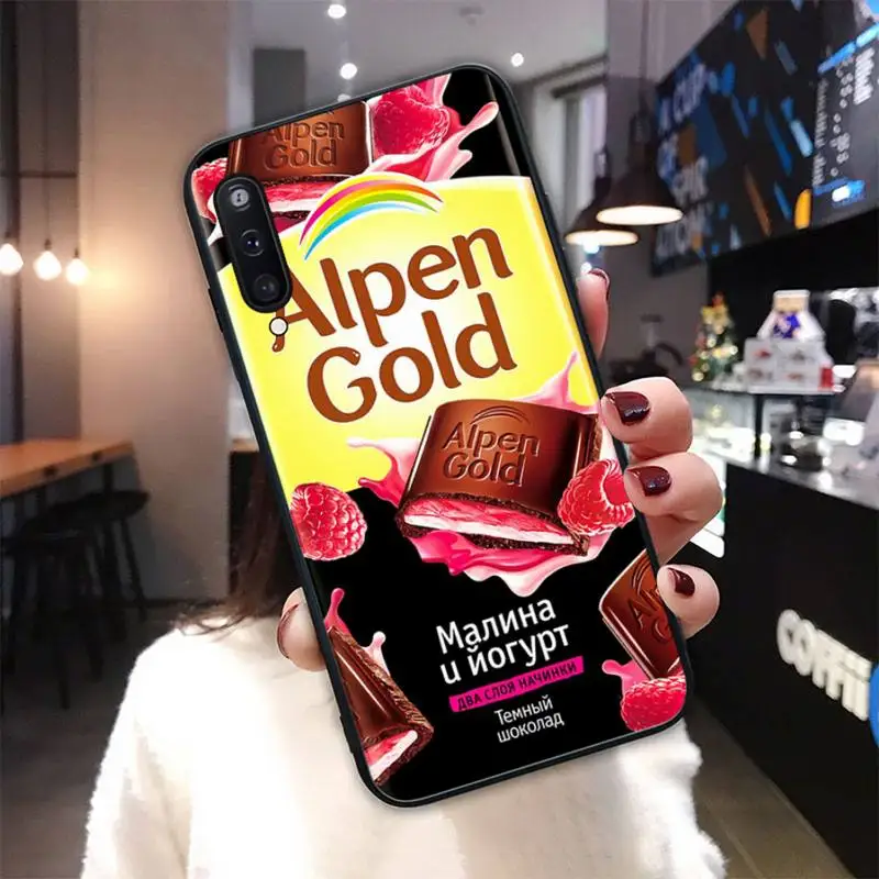 

Alpen Gold Chocolate Black Silicone Cover Case For Samsung Galaxy M 30S A6 A7 2017 2018 A10 A20 E A30S A40 A50 A70 A80 Funda