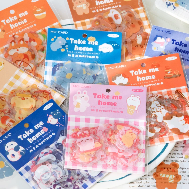 40 листов бархат принятия дом серии стикеров мультфильм милый дневник украшения