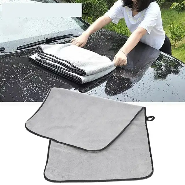 Microfiber Towel Car Wash Cloth Auto Cleaning Door Window Care Thick Strong Water Absorption For Car Home Automobile Accessories 1