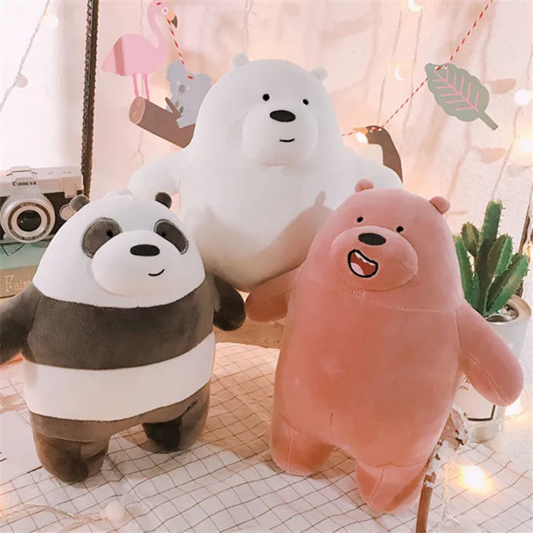 30 см Kawaii панда медведи плюшевые игрушки мультяшный медведь набивной гризли серый