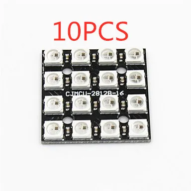 

10 шт. CJMCU-2812 * 4-битная RGB светодиодсветодиодный полноцветная плата разработки 16-битного фонаря