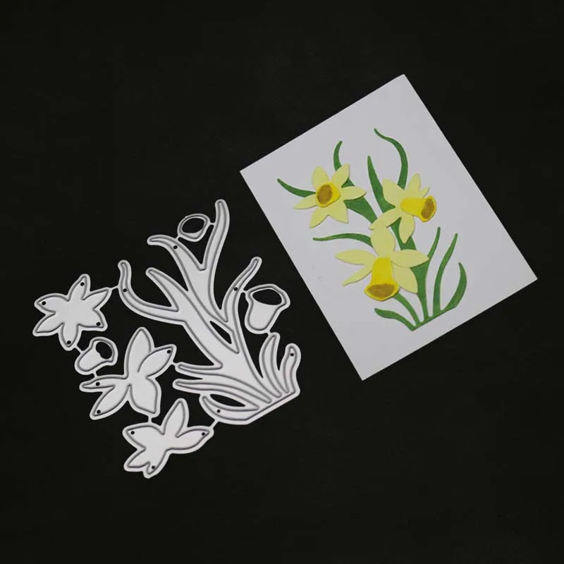 YINISE металлические режущие штампы для трафареты скрапбукинга листья цветок