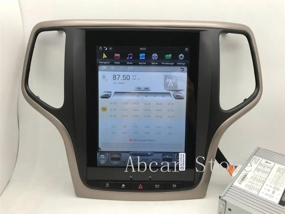 10,4 ''Tesla стиль Android 8,1 автомобильный dvd-плеер gps навигация для JEEP Grand Cherokee 2012- стерео радио CARPLAY ips PX6 HDMI