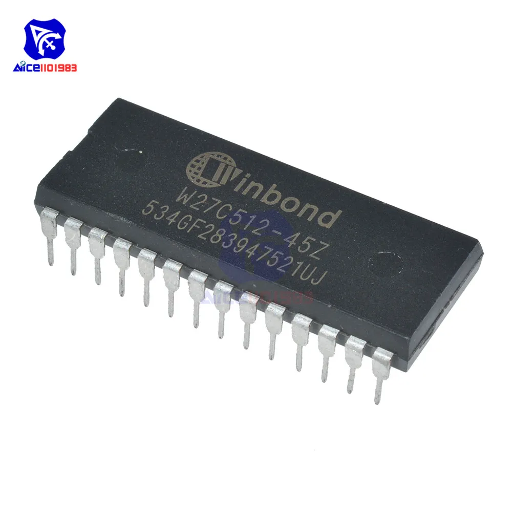 Diymore 10 шт./лот микросхемы IC W27C512 28DIP EEPROM 512 кбит оригинальные Интегральные