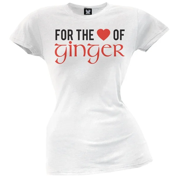 

St. Patrick's Day - For the Love of Ginger Juniors T-Shirt - White