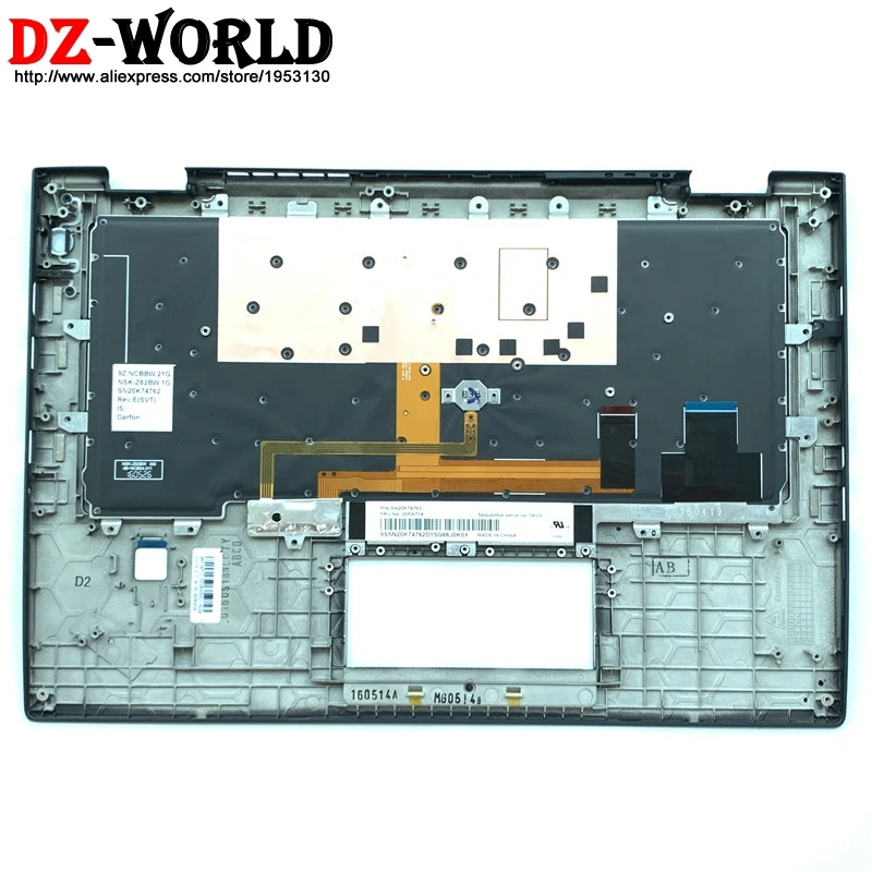 Comprar Nueva C Funda Superior Palmest Con Teclado Retroiluminado IS Icland Para Lenovo Thinkpad X1 Carbon 4th Gen 4 Laptop 01AV218 01AV179
